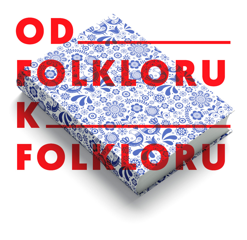 grafický motiv knihy a folklóru spolu s tématem ročníku festivalu - Od folklóru k folklóru